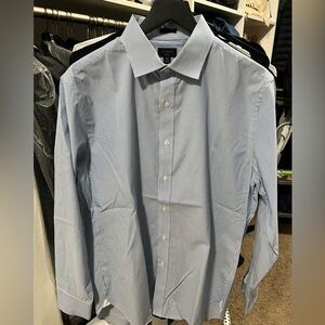J. Crew Men's Light Blue Pinstripe Dress Shirt